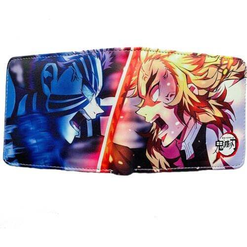 Anime Cartoon Demon Slayer Kimetsu No Yaiba Tanjiro Kamado Wallet Short Purse With Coin Pocket