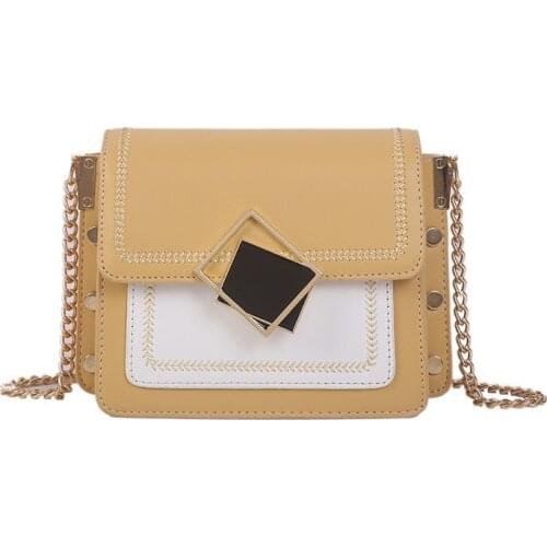 Hot Sale Chain Pu Leather Crossbody Bags For Women Small Shoulder Messenger Bag Special Lock Design Female Travel Handbags