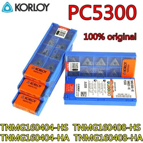 TNMG160404 TNMG160408 HS HA PC5300 100% original KORLOY Carbide insert Processing: stainless steel and steel, etc