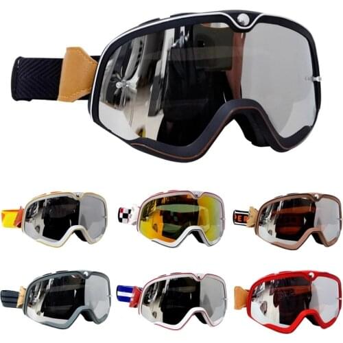 MX Retro Motorcycle Glasses Steampunk Copper Glasses Motorcycle Goggles Vintage Biker Eyewear Goggles Windproof Glasses K