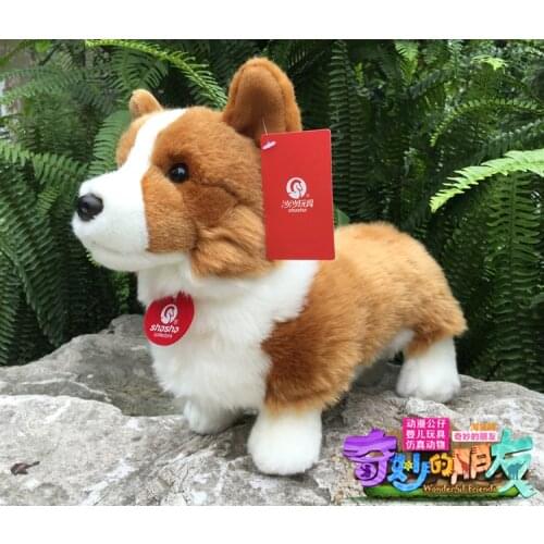 25CM Standing Corgis Stuffed Animals Toys Simulation Welsh Corgi Pembroke Plush Toy Soft Dog Plush Dolls Birthday Gift