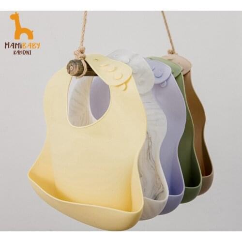Baby Bib Adjustable Animal Picture Waterproof Saliva Dripping Bibs Soft Edible Silicone Saliva Towel Drooling Baby Scarf