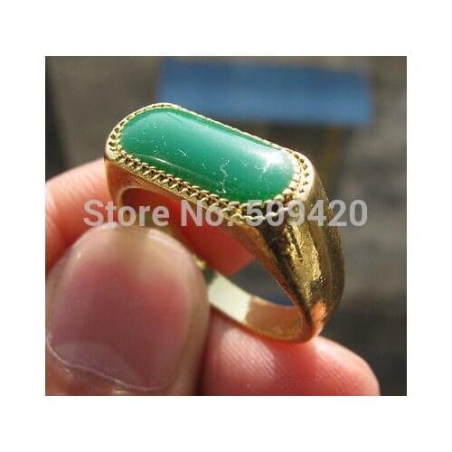 NATURAL JADE RING MAN OR WOMAN YELLOW RING SIZE8-11