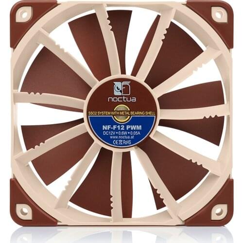 Noctua NF-F12 Computer Case fan 120mm PWM Damping Quiet Radiator For Desktop case CPU air coolers cooling