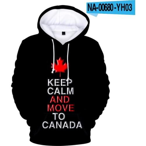 2021 New Move To Canada Hoodie Casual Sweatshirt Adult/Kids Pullover Streetwear Hooded Long Sleeve 3D Pattern Boys/girls Clothes