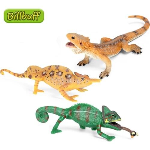 New Simulation Wild Animal lizard Model PVC Chameleon Action Figures Collection Model Cognitive Educational toy for children Kid
