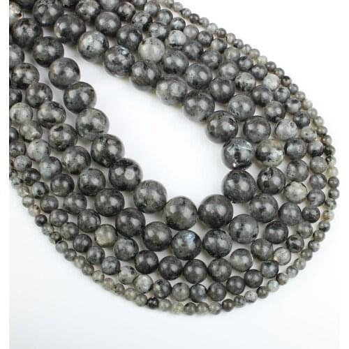 Whosale Natural Black Flash Loose Bead Strand Semi-precious Natural Stone Jewelry Fashion Jewelry Womens Accessories Size 4-10mm