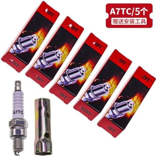Paquete de 2 bujías de 3 electrodos de carrera A7tc para 50cc 110cc 125cc 150cc Dirt Bike Go Kart for Bimota motorcycle