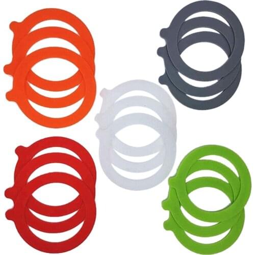 Silicone Gaskets Airtight Rubber Seals Rings Leak-Proof Canning Silicone Fitting Seals for Mason Jar Lids Sealing Ring