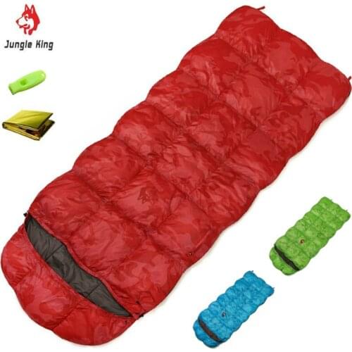 Jungle King CY550 Winter Outdoor High Quality Down Filling Envelope Camping -20 Degrees Thickening Widening Cotton Sleeping Bags