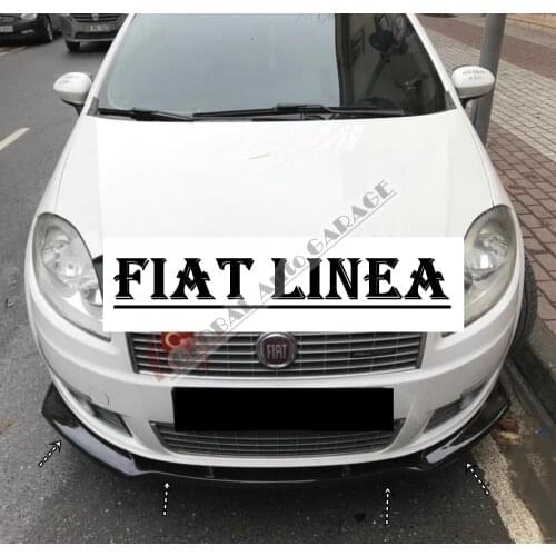 For Fiat Lİnea Front Bumper Attachment Lip 2003-2020 Piano Glossy Black Splitter Diffuser Universal Spoiler Bumper Mud Flaps