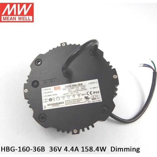 MEAN WELL HBG-160-36B 158.4W 4.4A 36V Constant Voltage/Current Dimming LED Driver LED bay/Stage/spot light Power Supply Dimmable
