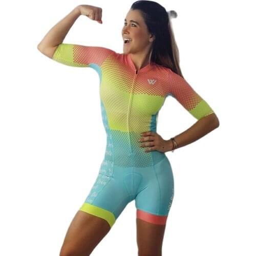 VVsportsdesigns Woman Triathlon Cycling Skinsuit Summer Short Sleeve Swimwear Custom Bike Jersey Clothes Jumpsuit Ropa Ciclismo