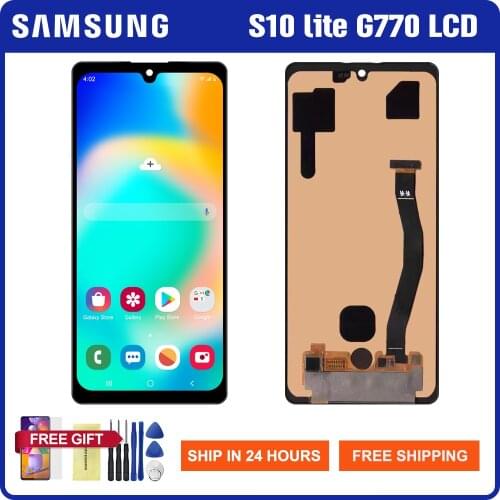 Super Amoled Lcd For Samsung Galaxy S10 Lite G770 G770F G770U1 LCD Display Touch Screen Digitizer Assembly for Samsung S10 Lite