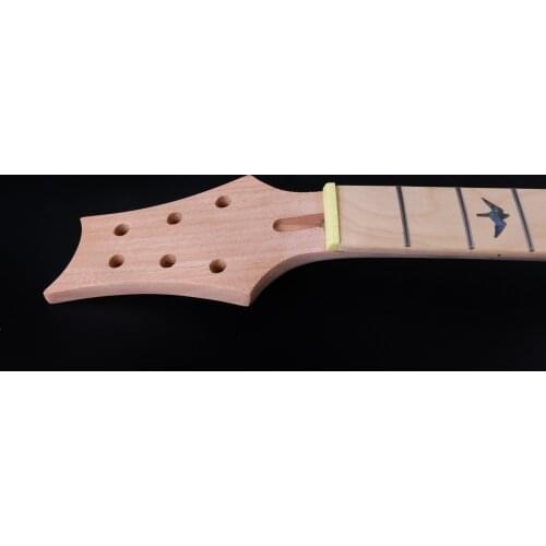New 1pcs electric guitar neck mahogany made maple fingerboard 24 fret 25.5'' Abalone inlay, 24 frets, possibly 43 mm nut