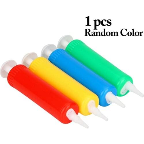 1PCS Random Color Handheld Balloon Blower Dual-use Portable Balloon Air Inflator Hand Water Pump Party Decoration Tool