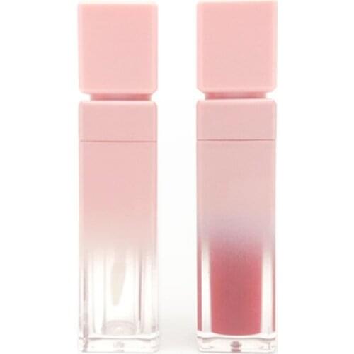 Custom Logo 100pcs Clear Lip Gloss Containers with Gold Pink Lid Empty Cosmetic Containers Lip Balm Tube Lipstick Tube DHL