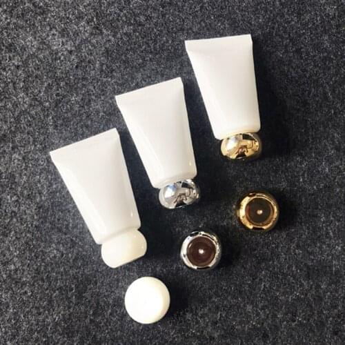 30ml 100 pcs/lot white soft tube for clean wash / hand cream/essence/gel/moisturizer/mask empty cosmetic packing plastic tube