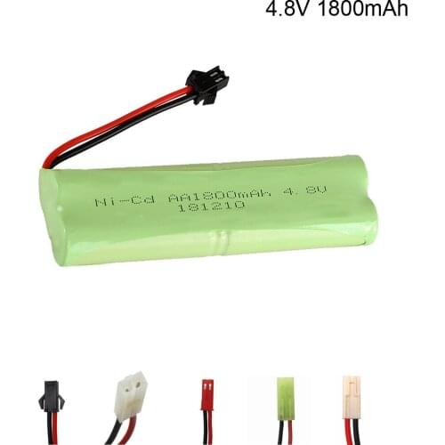 4.8v 1800mah NI-CD Battery 4.8v AA NI-CDBattery pack high capacity 4.8v 1800mah for RC toy Car Boat model RC toy free shipping