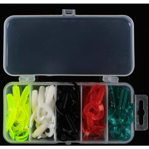 5 Colors Fishing Bait 5.5cm~7cm Lure Artificial Rubber Worm Wobblers Fishing Tackle Supplies