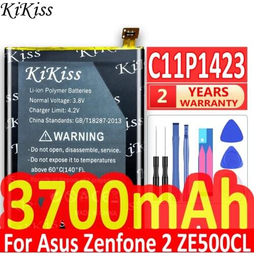 3700mAh New Big Power Battery for Asus Zenfone 2 ZE500CL Z00D Zenfone2 High Capacity Mobile Phone Bateria C11P1423 + Free Tool