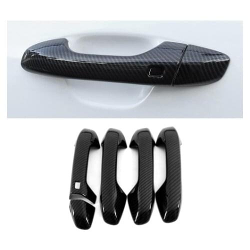 Car Accessories ABS Carbon Gate Door Handle Trim Frame Sticker Cover Moulding for Kia Forte BD Grand Cerato Vivro K3 2019 2020