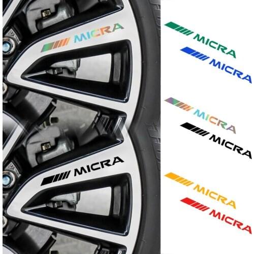 Auto Rims Wheel Hub Stickers for Nissan MICRA Murano X Trail Teana 2015 2016 car reflective stickers Car Accessories