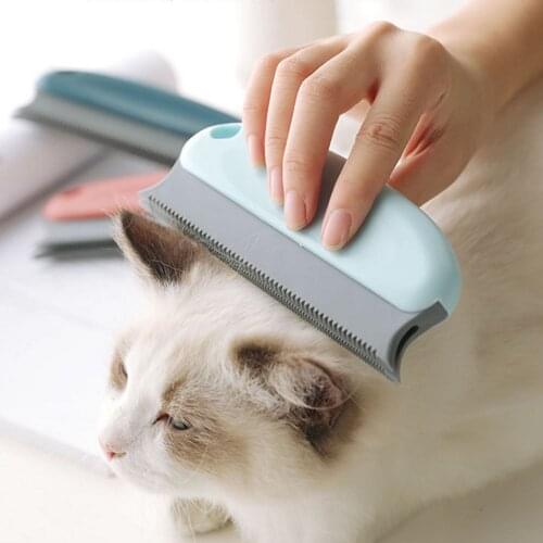 Behogar Portable Manual Pet Dog Cat Hair Fuzz Lint Remover Brush Ckeaning Tool for Furniture Couch Carpet Clothing Sofa Bedding