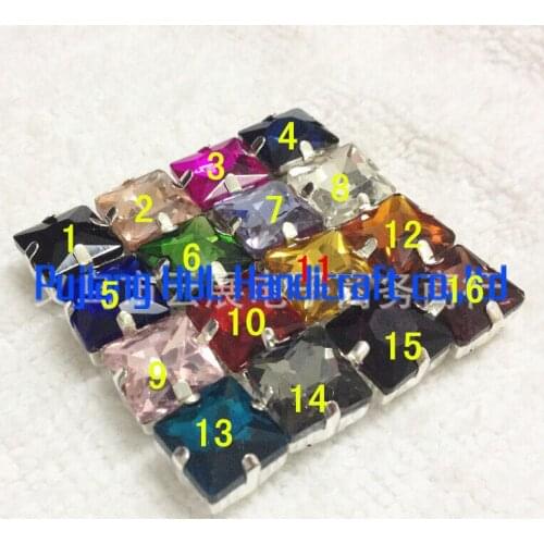 50pcs 8mm Sew On Crystal Beads Fancy Stones With Mental Claws For Wedding Glass Strass Cristal Fashion Sewing Accessories