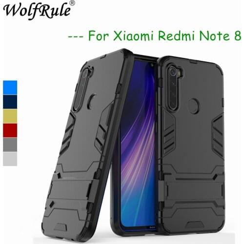 For Redmi Note 8 Cases Cover Soft Silicone + Plastic Kickstand Fitted Case For Xiaomi Redmi Note 8 Case For Redmi Note 8 Fundas