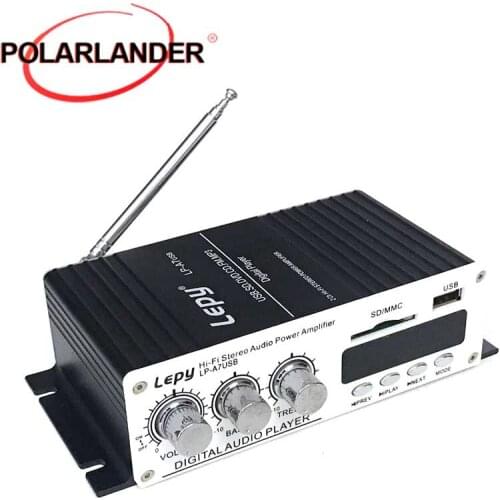 Hot sale 12V 15WX2 RMS car amplifier Hi-Fi stereo amplifier FM 2CH output Power amplifier MP3 digital player