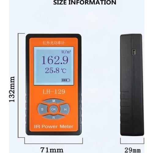 New IR Power Meter High Accuracy Car Glass Solar Films Insulation Performance Test Radiation Energy Meter Solar Power Meters