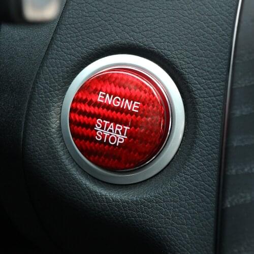 For Mercedes Benz A B C GLC GLA CLA ML GL Class W176 W246 W205 X253 X156 C117 Engine Start Button Carbon Fiber Cover Car Styling