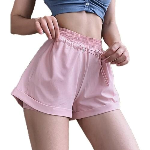 Summer High Quality Running Shorts Women 2 In 1 Marathon Quick Dry Shorts Gym Loose Sport Shorts Yoga Shorts With pockets