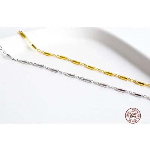 LKO Geometry Cylinder Shape Bracelet 925 Sterling Silver Adjustable Chain Link For Women Party Jewelry Exquisite Accessories