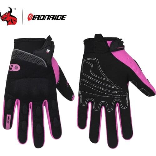 IRONRIDE Motorbike Gloves Men And Women Touch Screen Shockproof Motorcycle Gloves Summer Motocross Gloves Full Finger Guantes