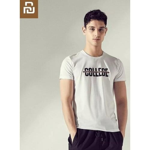 Youpin Mens comfortable casual printed T-shirt o-neck fashion tops men T-shirt short sleeve