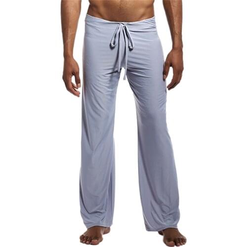 2021 Men Yoga Running Pants Spring Summer Ice Silk Sweatpants Gym Yoga Fitness Casual Pants Mens Solid Drawstring Trousers