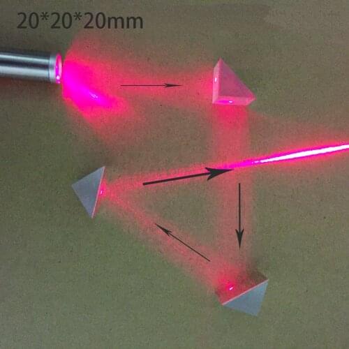 K9 Optical Glass Processing Right Angle Prism 90 Degree Total Reflection Inclined Plane Coated Optical Prism Lens Processing