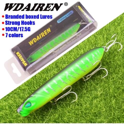 1Pcs Floating Pencil Hard bait 105mm 18g Topwater Plopper Fishing Lure Artificial Baits Wobbler Crankbait Sea Bass Tackle