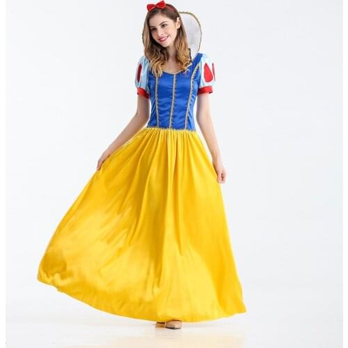 Deluxe Sexy Snow White Princess Costume Halloween Adult Princess Cosplay Fancy Dress halloween costume for women