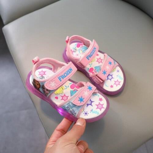 Disney Micky Spiderman Frozen Kids Sandals New Breathable Summer Cute Children Beach Shoes High Quality Baby Girls Boys Shoes