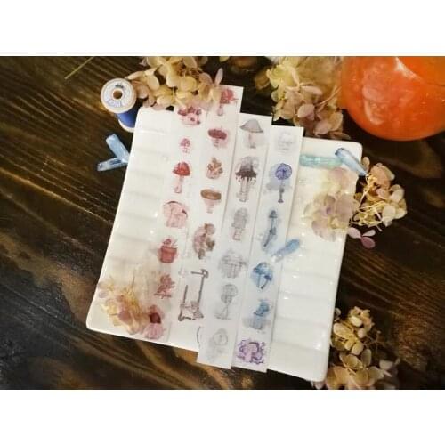 Fairy Mushroom Washi Masking Tapes for Card Making DIY Scrapbooking Decorative Stickers