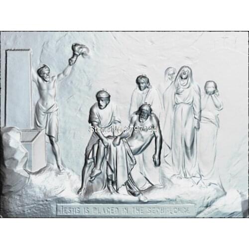 High quality New 3D model for cnc Crucifixion of Jesus_3 3D carved figure sculpture machine in STL file Religion