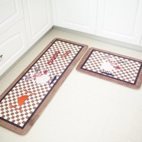 Beibehang High-grade Europe and the United States printing kitchen carpet floor bathroom mats bedroom coral velvet carpet mats