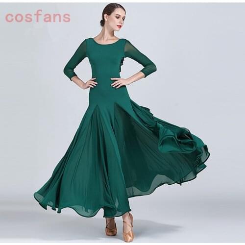 Sexy lady Ballroom Dance Competition Dresses Women Standard Ballroom Waltz Dress Waltz Tango stage danc Costume dresses in stock