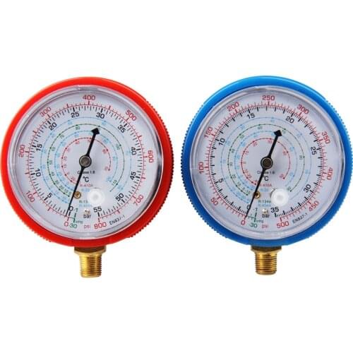 1 Pair Durable Pressure Gauge Car Diagnostic Tools Air Condition Manifold Auto Repair Quick Read Maintenance for R134A R404a