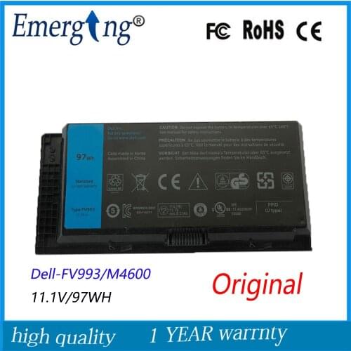 11.1V 97WH New Original Laptop Battery for Dell 0TN1K5DP FV993 PG6RC R7PND M6600 M4600 TN1K5
