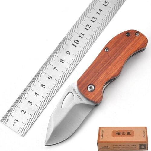 13.5CM Chubby/Xiaoguan Outdoor Folding Knife Ming Vanadium Alloy Multifunction Pocket Knife Camping Mini Gift Knifes