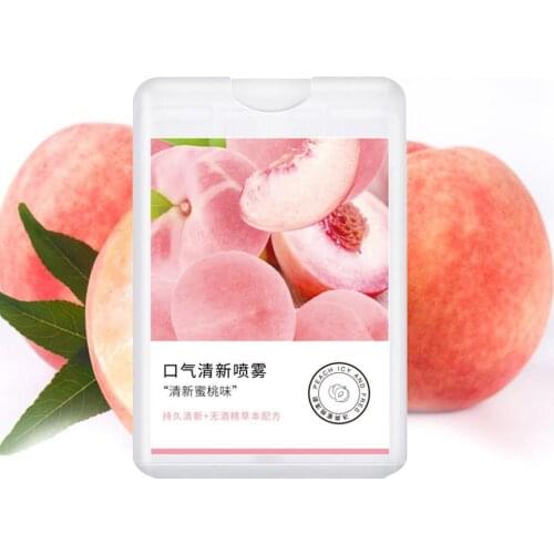 18ml Portable Breath Freshener Oral Spray To Remove Around Breath Carried Breath Bad Long-Lasting And Peaches Spray Be Can C8I8